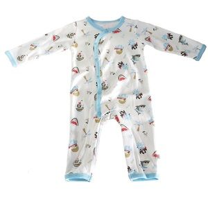 Earth Nymph Baby Boy LS Romper - Pirate Fun